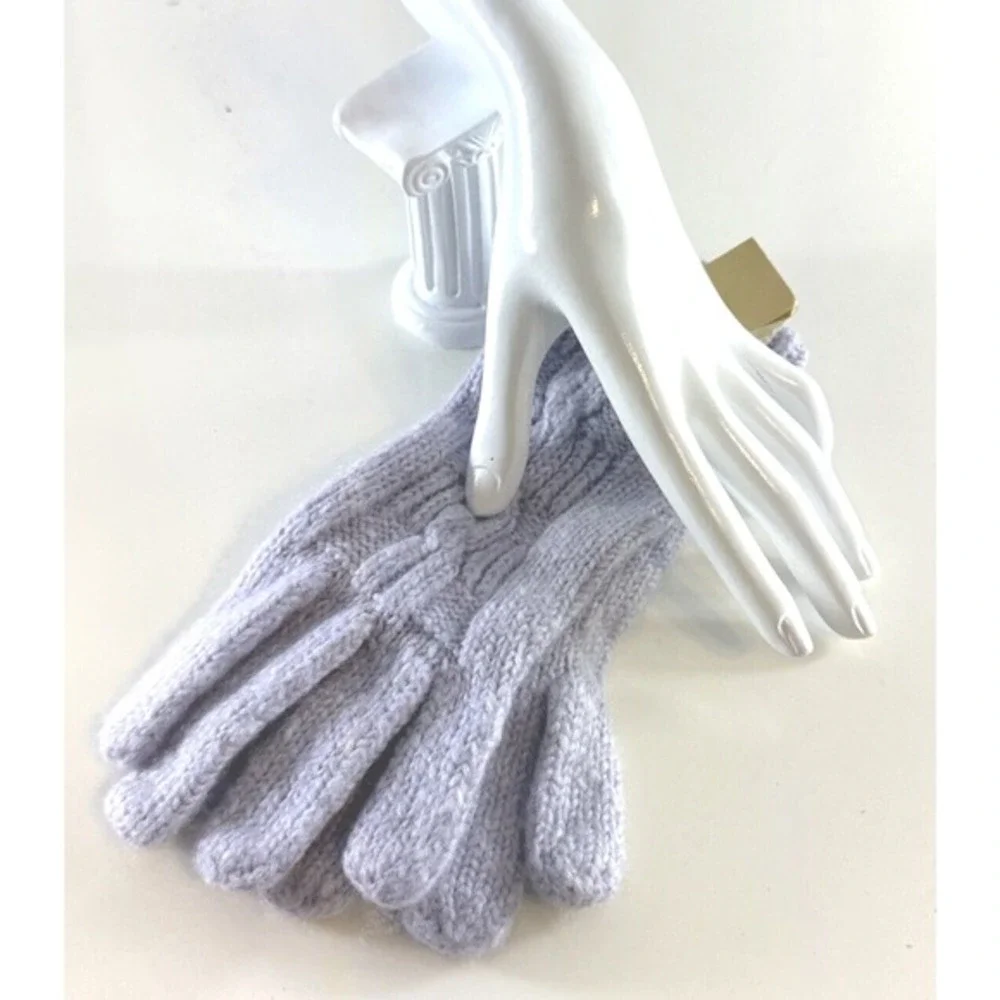 Isotoner‎ Cozy Cable Knit Gloves Knitwear Purple Cold Weather Chic 71-13